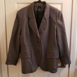 Panther Petite Gray Wool Blazer Size 12